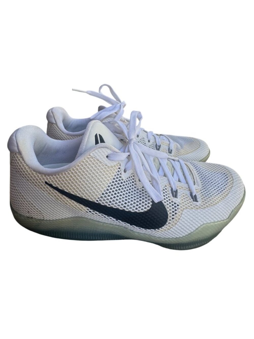 Nike Kobe XI 11 EM Fundamental White Black 836183-100 Mens Size 10 EUR 44